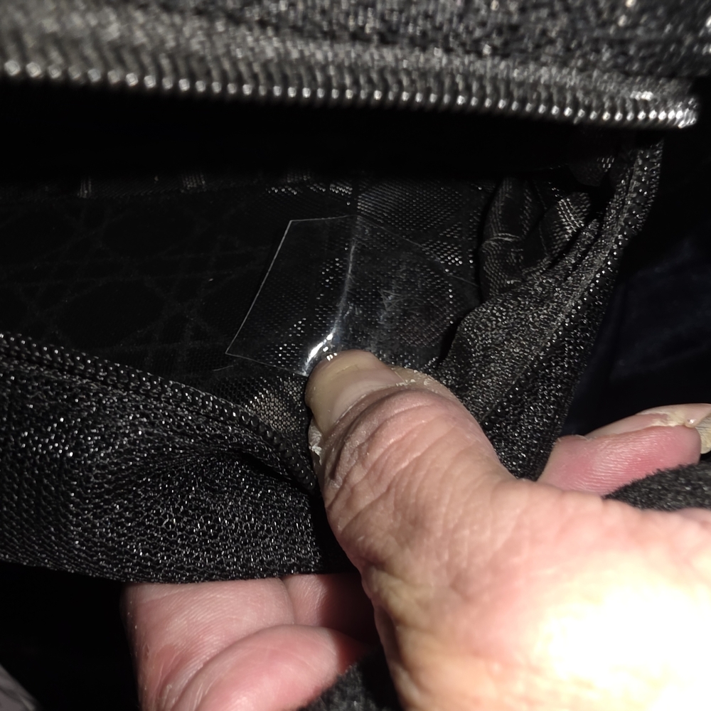 Christian Dior Black Mesh Logo. NWOT - Picture 3 of 8